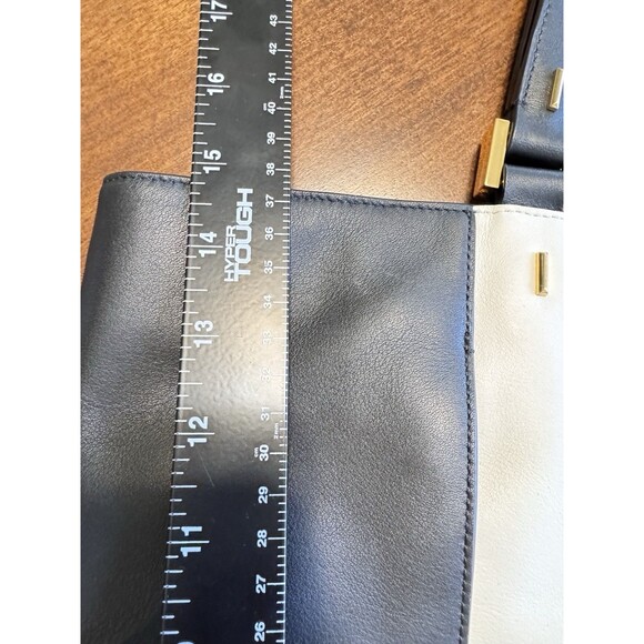 Times Arrow Large Black Gold and White Leather Tote Bag So Many Pockets! NWOT - Picture 6 of 9